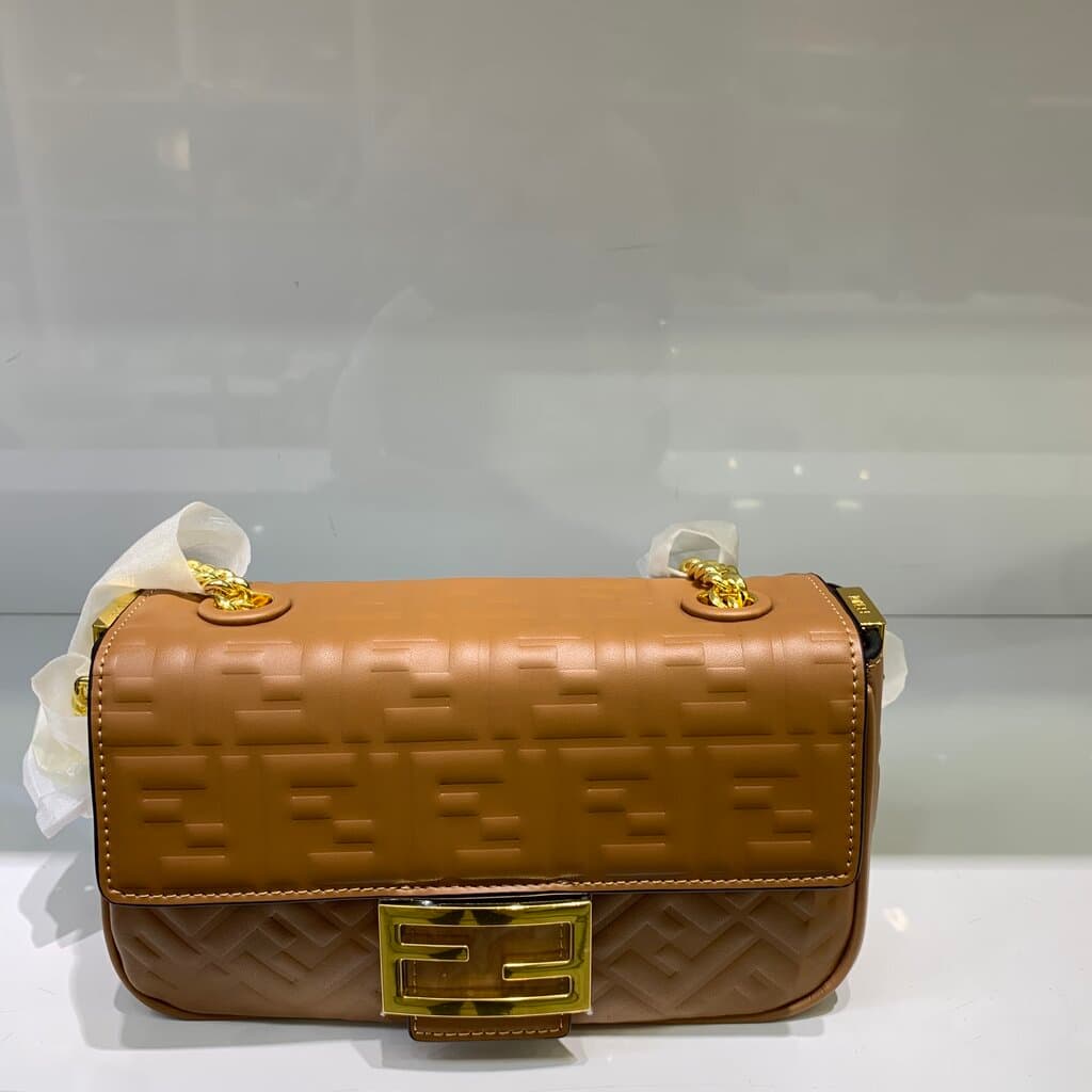 Fendi Women's Leather Handbag - Master Quality - Brown 2