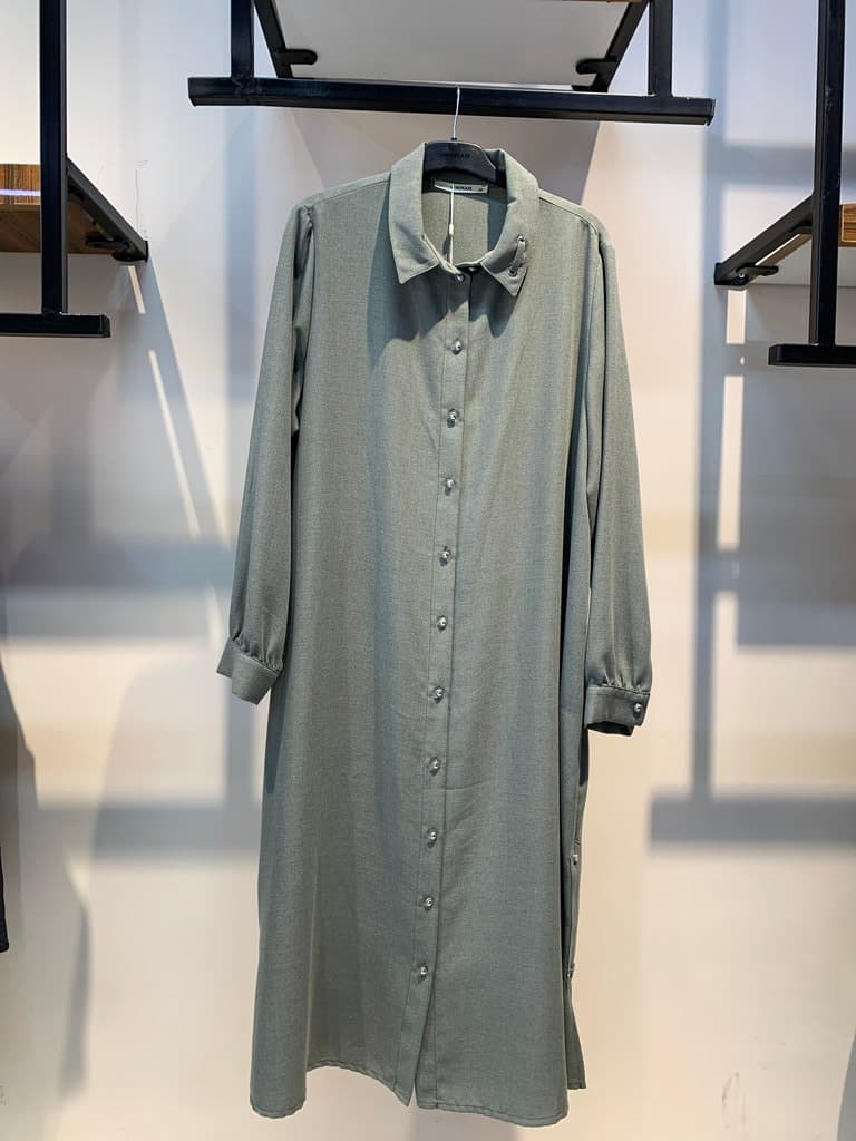 Nihan Women's Long Dress - Light Green (52)