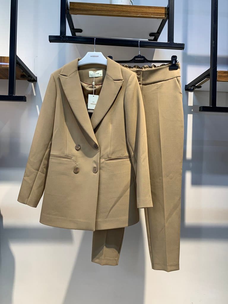 Nihan Women's Formal Suit - Light Brown (38)