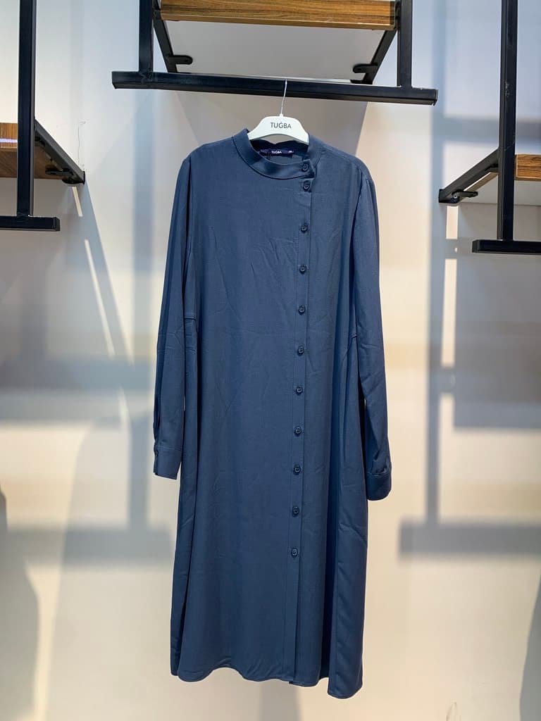 Tuğba Women's Long Shirt - Navy Blue (38)
