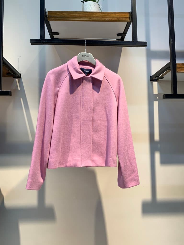 Tuğba Women's Cashmere Jacket - Pink (36)