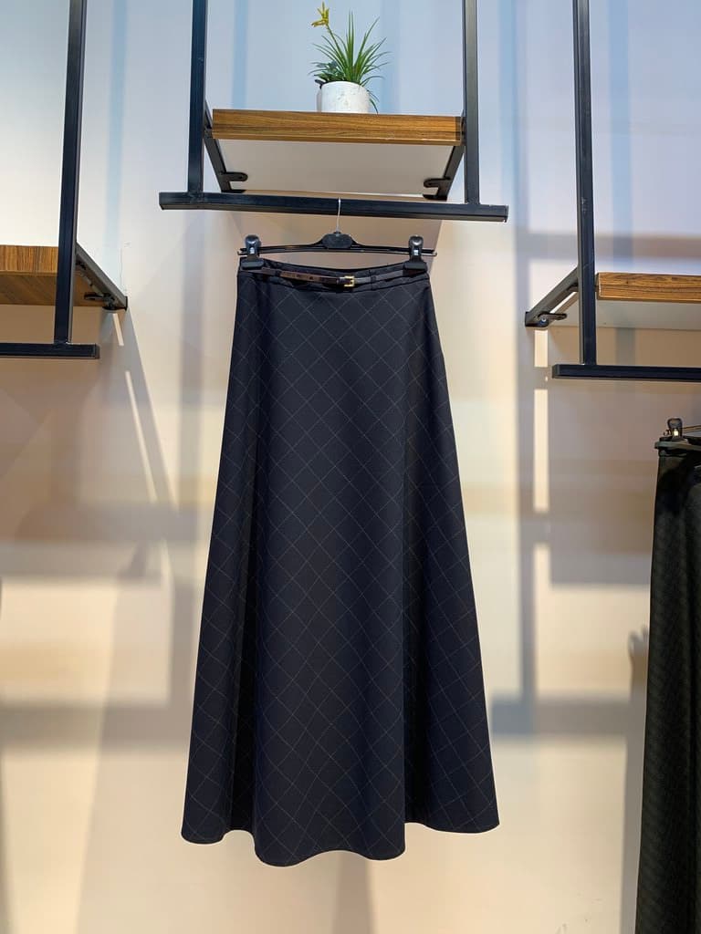 Nihan Women's Skirt - Navy Blue (38)