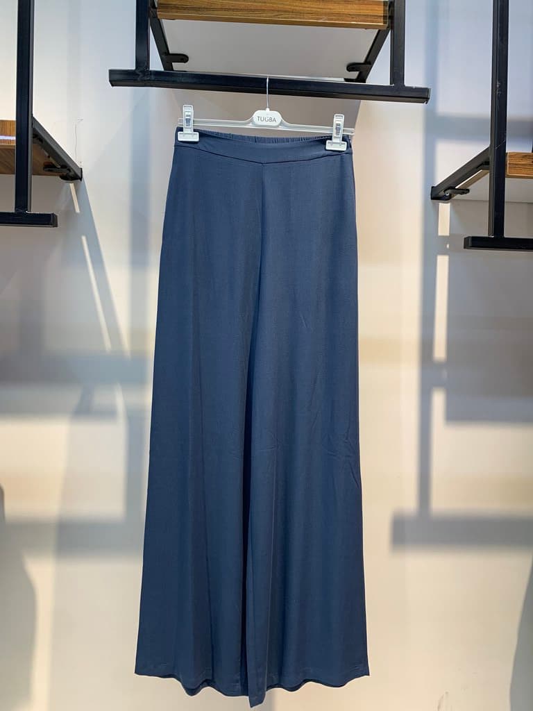 Tuğba Women's Cotton Pants - Navy Blue (38)