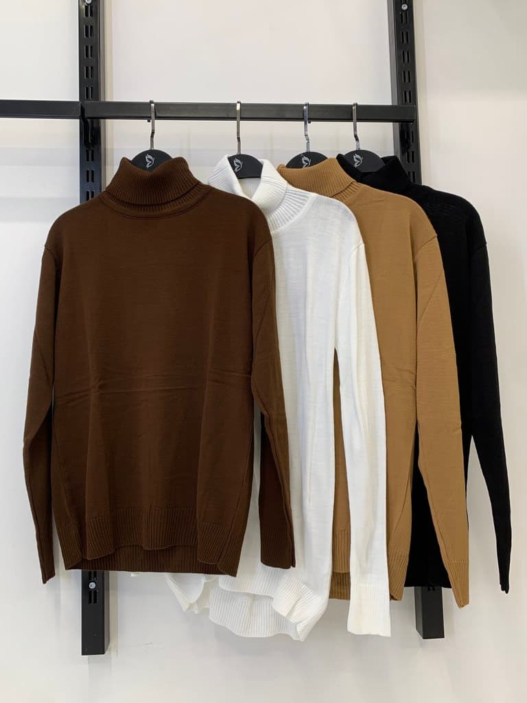 Women's Wool Blouse - Dark Brown 2