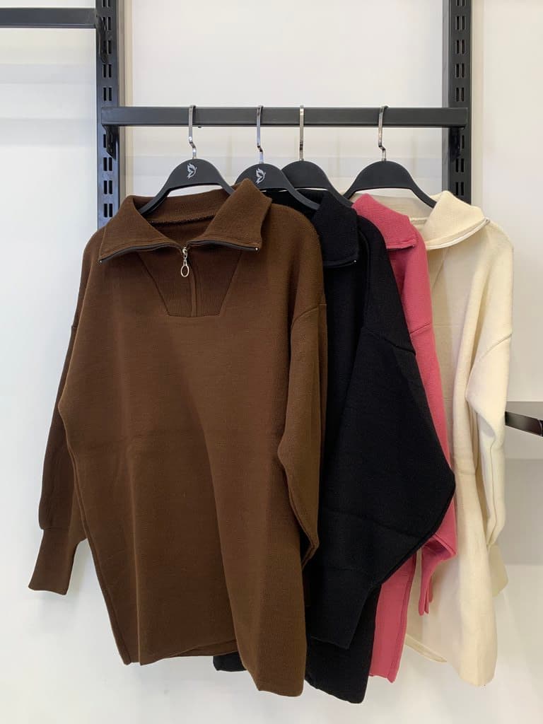 Women's Wool Blouse - Dark Brown 2