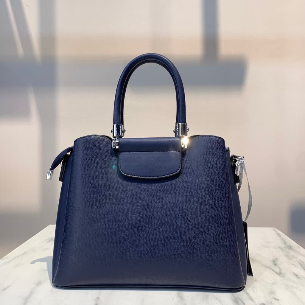 Silver & Polo Women's Handbag - Navy Blue