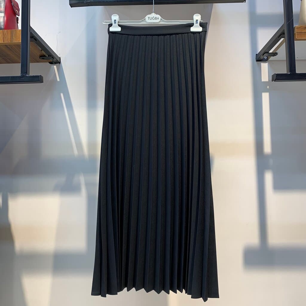 Nihan Women's Cotton Skirt - Black (38)