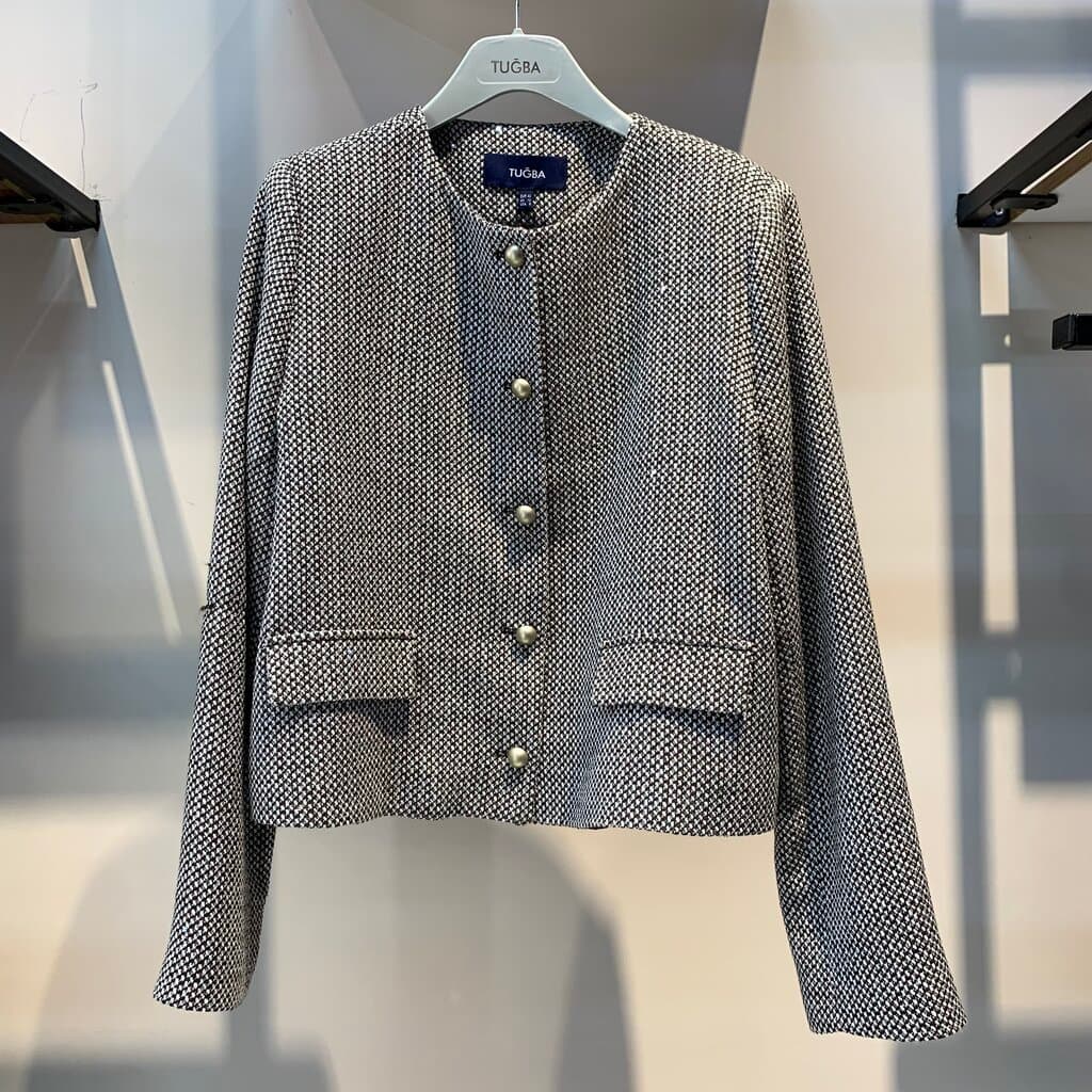 Tuğba Women's Cotton Jacket - Brown (38)