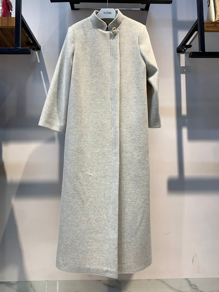 Tuğba Women's Long Coat - Off White (38)