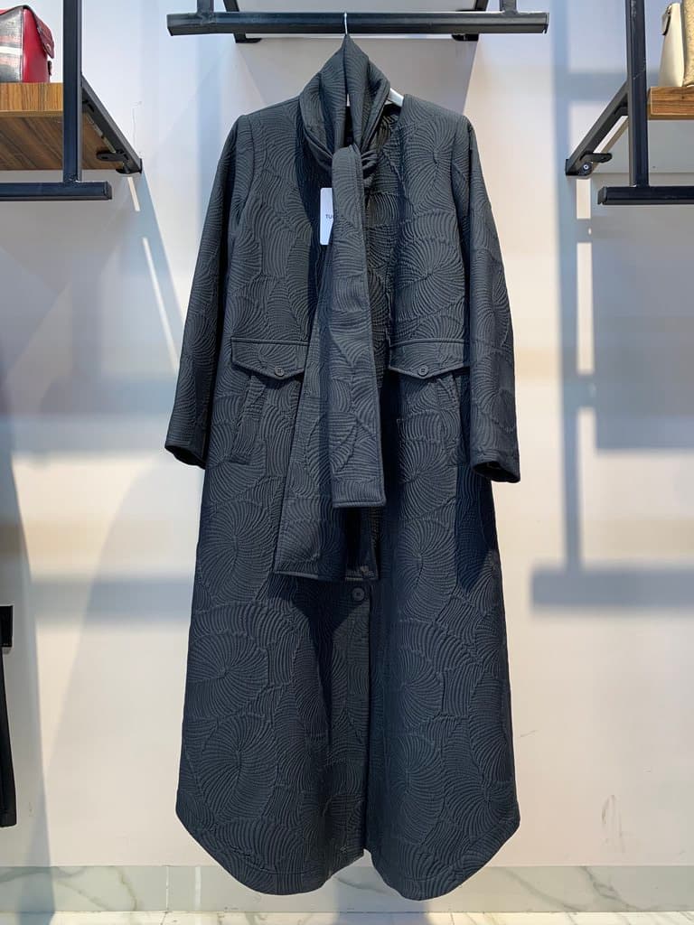 Tuğba Women's Long Coat - Black, (38)
