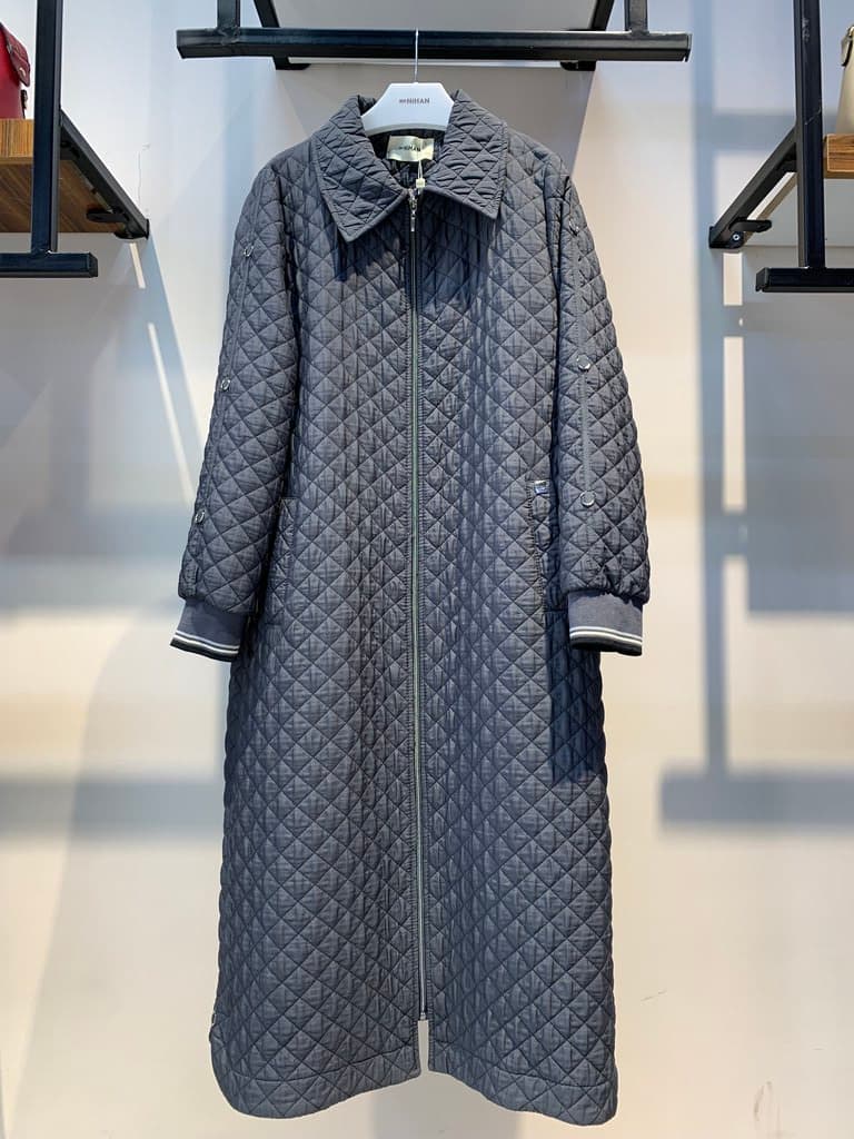 Nihan Women's Long Coat - Gray (40)