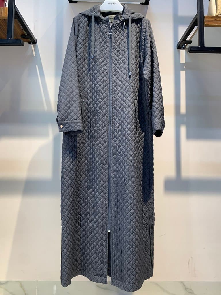 Nihan Women's Long Coat - Gray (40)