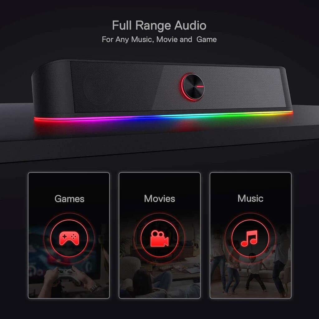 Redragon Wired Speaker - GS560 (Black) 3