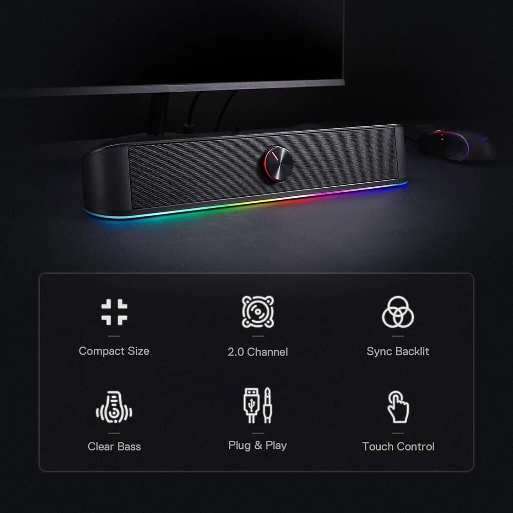 Redragon Wired Speaker - GS560 (Black) 6