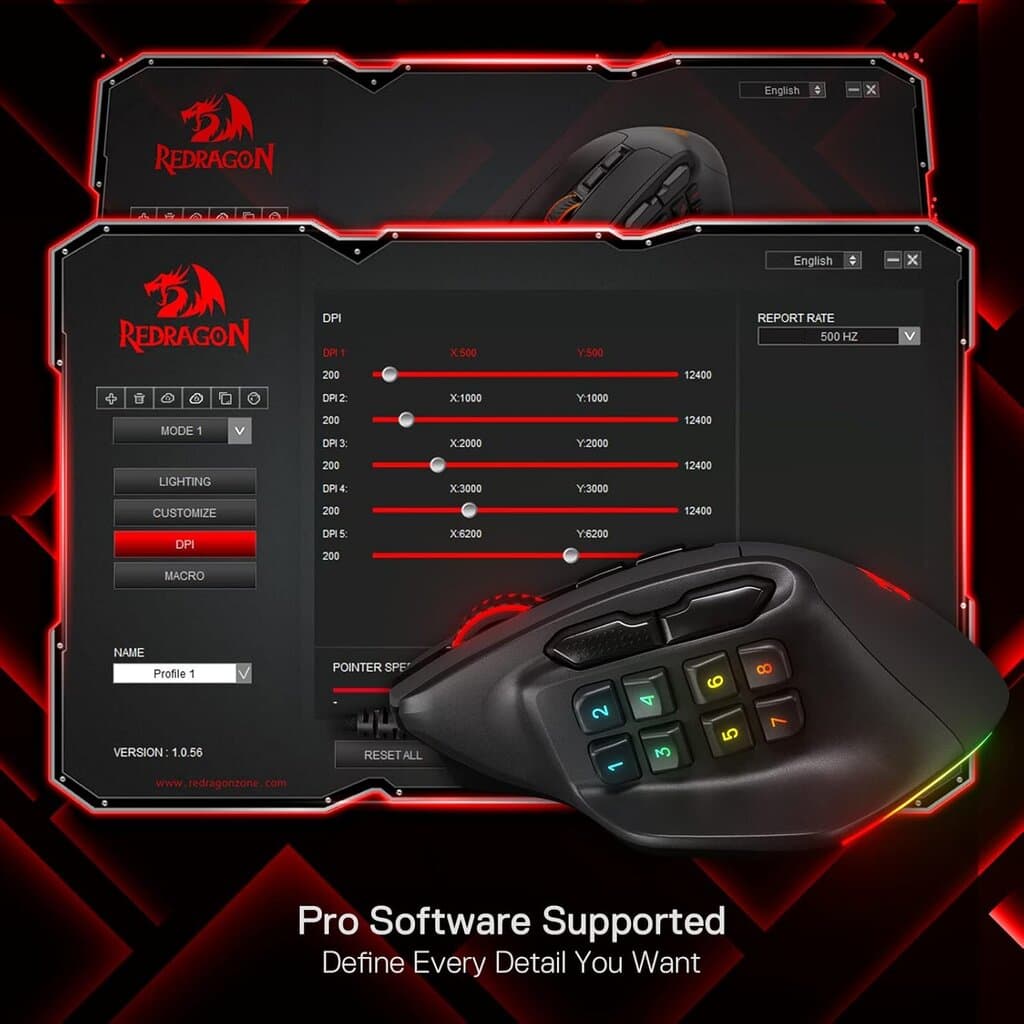 Redragon Gaming Mouse Aatrox - M811 (Black) 8