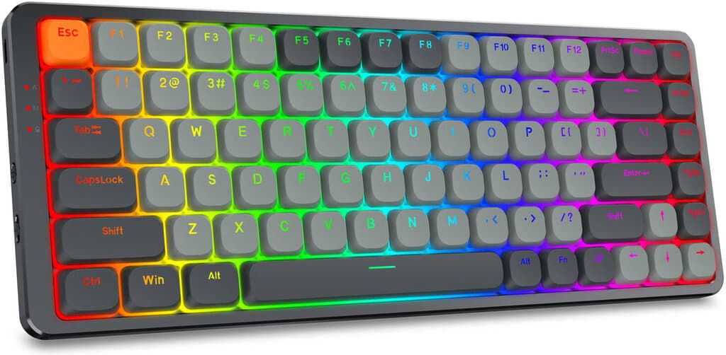 Redragon Low Profile Mechanical Keyboard Azure - K652GG Pro (Gray)