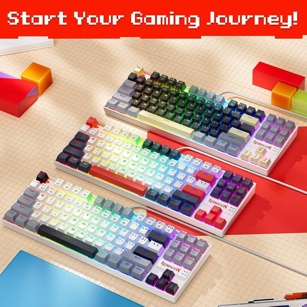 Redragon Mechanical Gaming Keyboard - K552WLR (White) 9