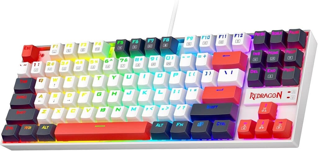 Redragon Mechanical Gaming Keyboard - K552WLR (White)