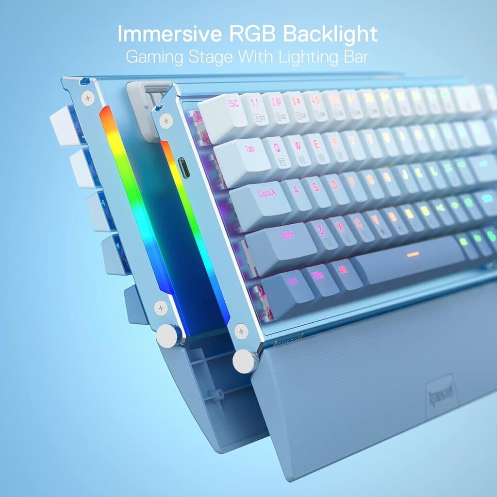 Redragon Aluminum RGB Mechanical Gaming Keyboard (68 Keys) - K641 (Blue) 3
