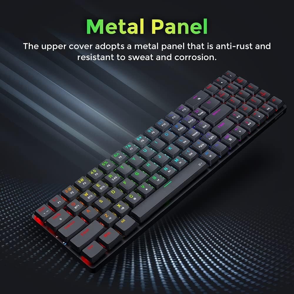 Redragon 75% Mechanical Gaming Keyboard Ashe Pro - K626P (Black) 6