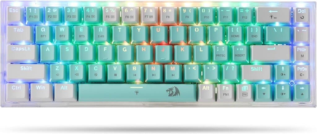 Redragon Wireless Keyboard - K631 (Green) 9