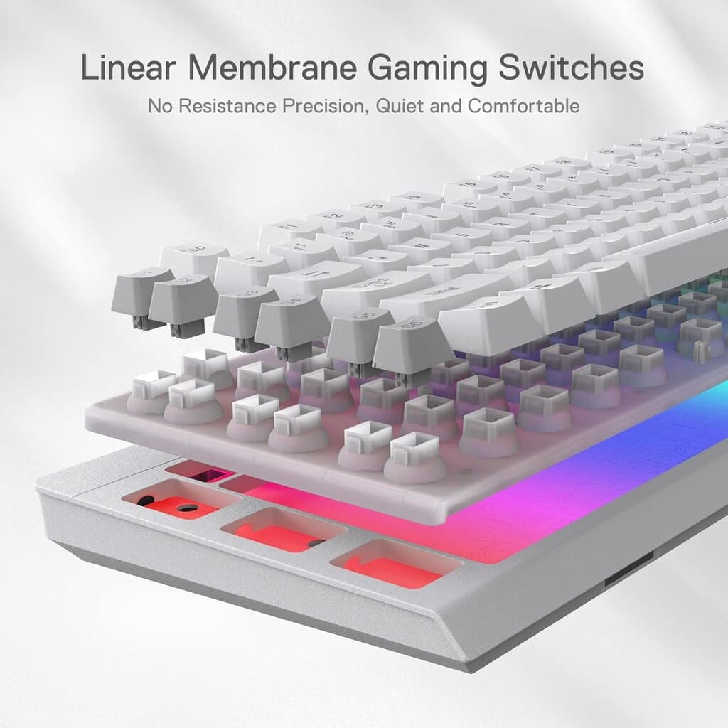 Redragon Wired Keyboard - K512 (White) 4