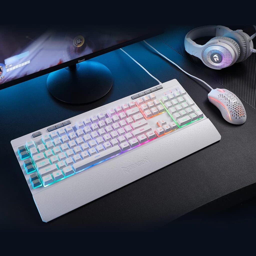 Redragon Wired Keyboard - K512 (White) 9