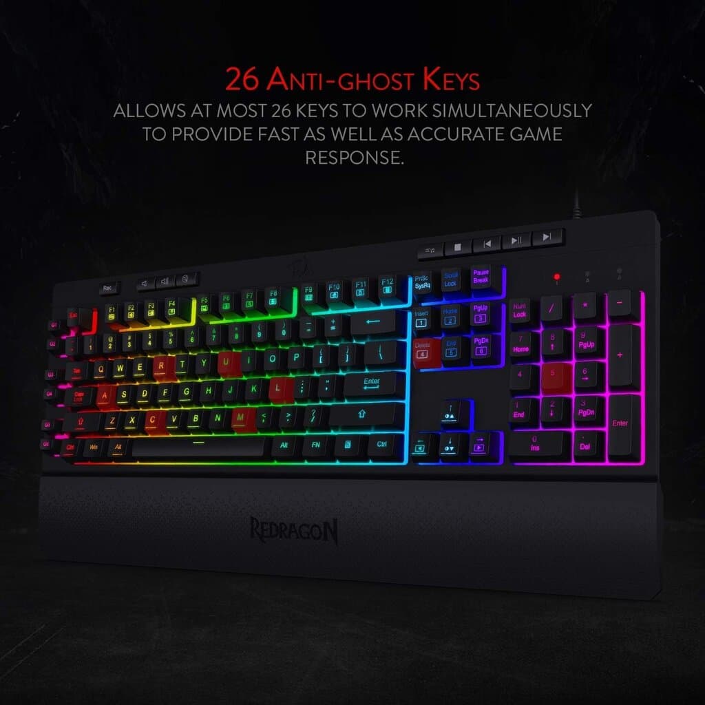 Redragon Wired Gaming Keyboard - K512 (Black) 6