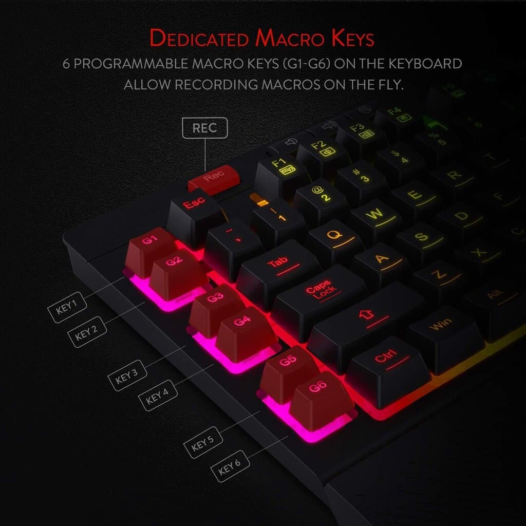 Redragon Wired Gaming Keyboard - K512 (Black) 2