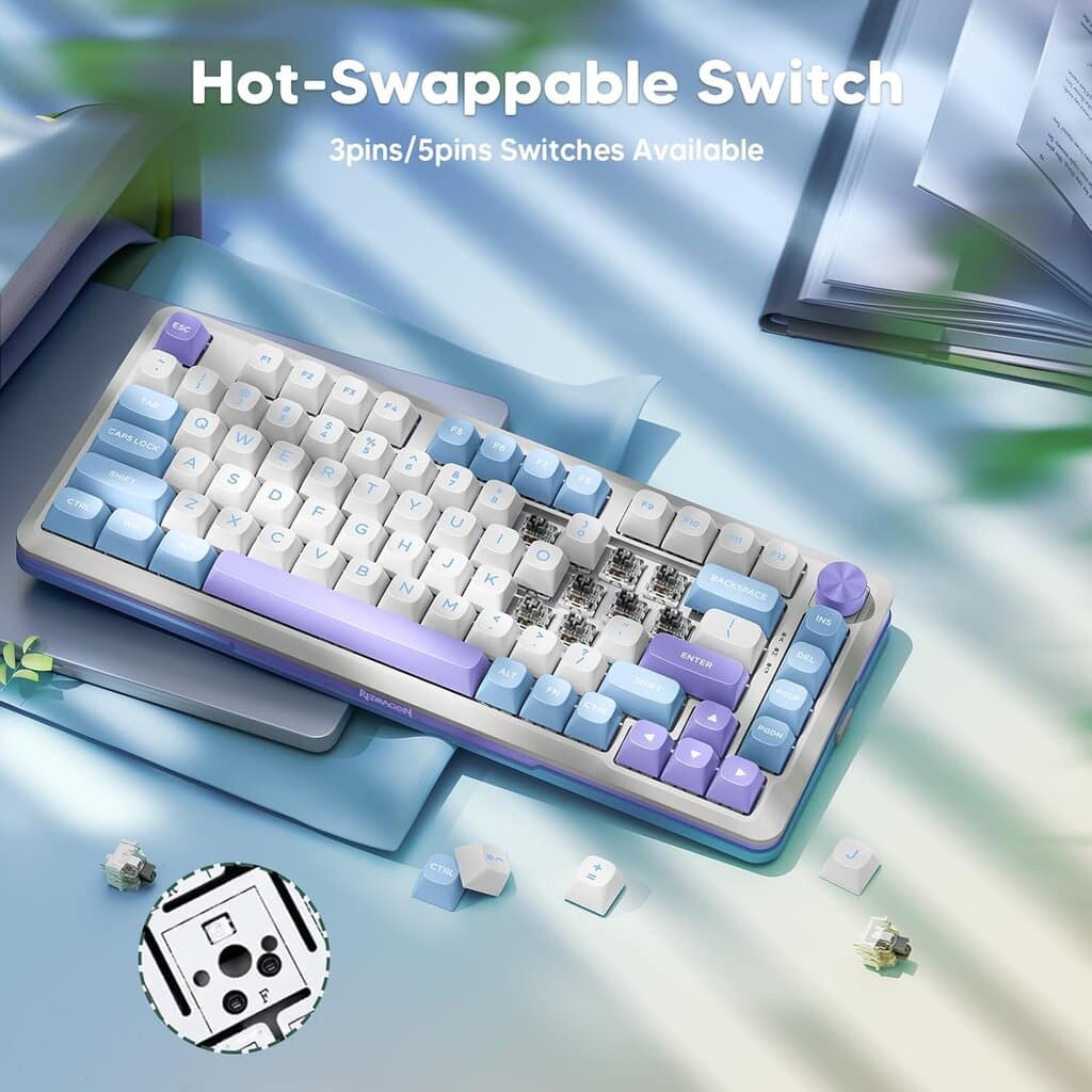Redragon Wireless Gaming Keyboard - K681 (White) 5