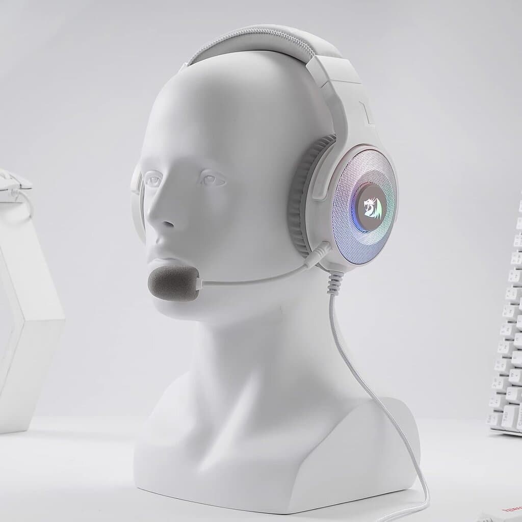 Redragon Wired Gaming Headset Pandora - H350 (White) 8