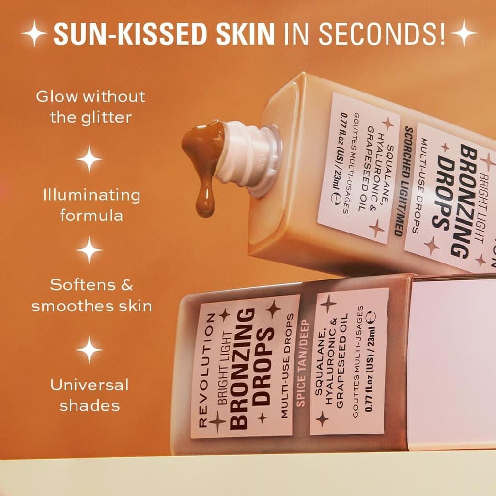 Revolution Bright Light Bronzing Drops – (Scorched Light/Medium) 4