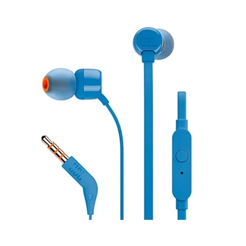 JBL Tune 110 Earphones - JBLT110BLUE (Blue)