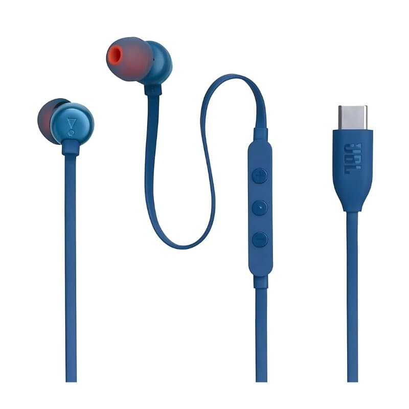 JBL T310 Type C Wired Earphone - JBLT310CBLU (Blue)