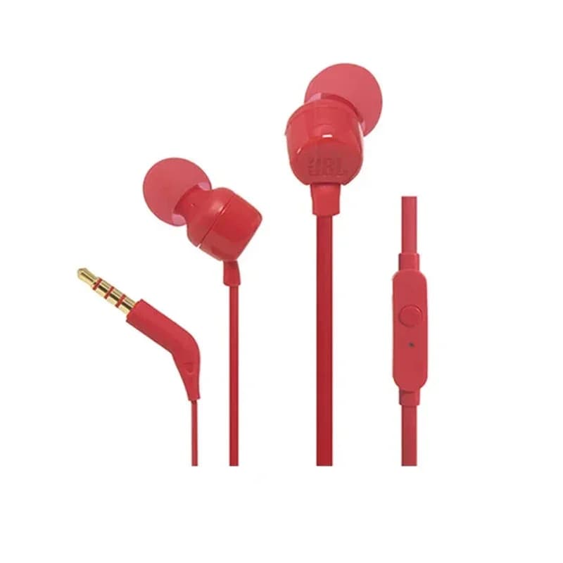JBL Tune 110 Earphones - JBLT110REDE (Red)