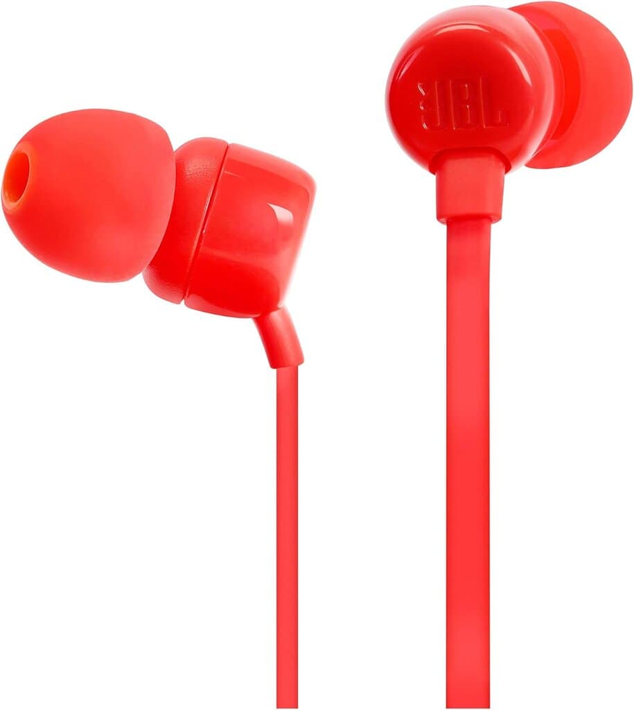 JBL Tune 110 Earphones - JBLT110REDE (Red) 2