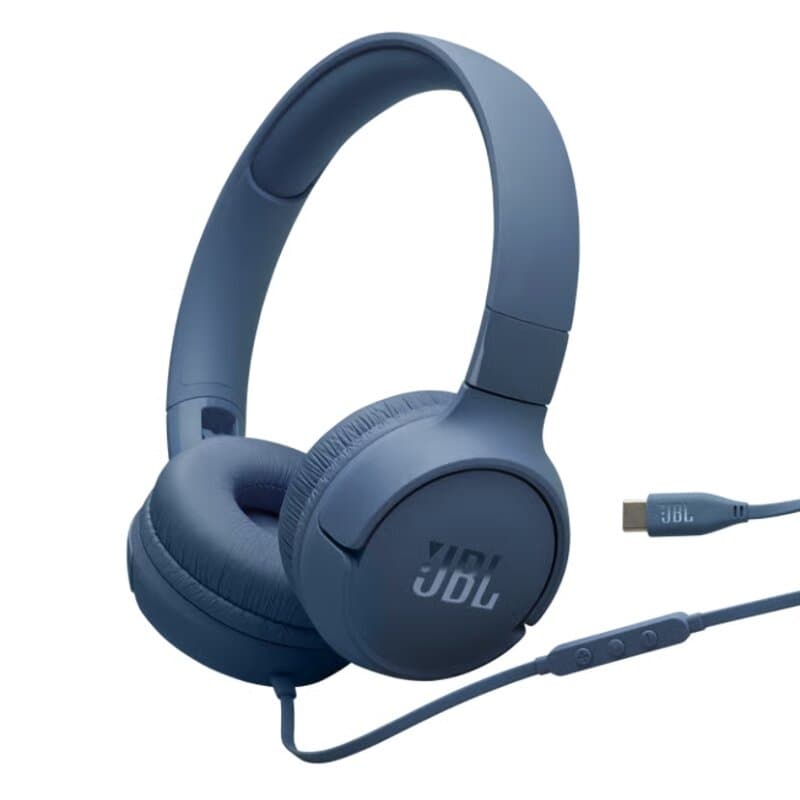JBL Tune 520C Wired Headphone with USB Type-C - JBLT520CBLU (Blue)
