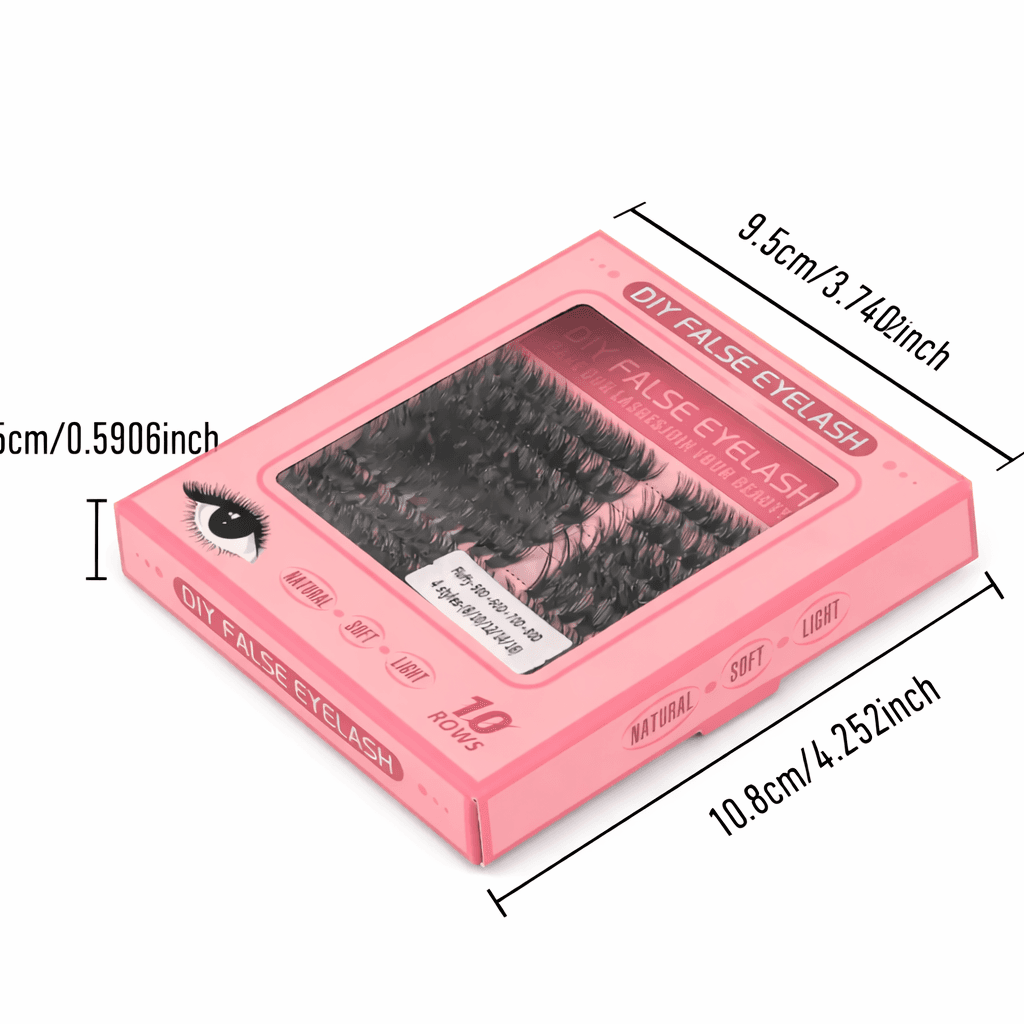 DIY Individual Cluster False Lashes – 10 Rows (Natural & Wispy)