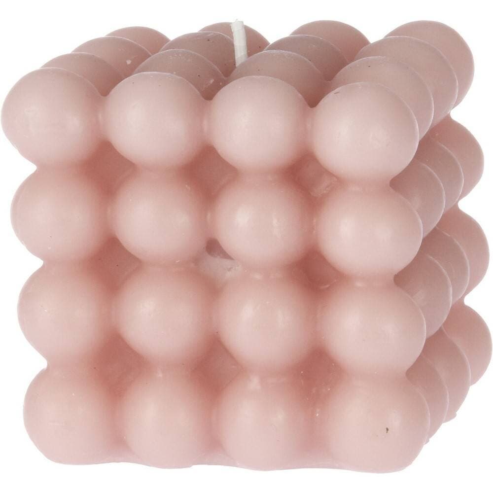 Koopman Candle Square Pink 75X75X75Mm