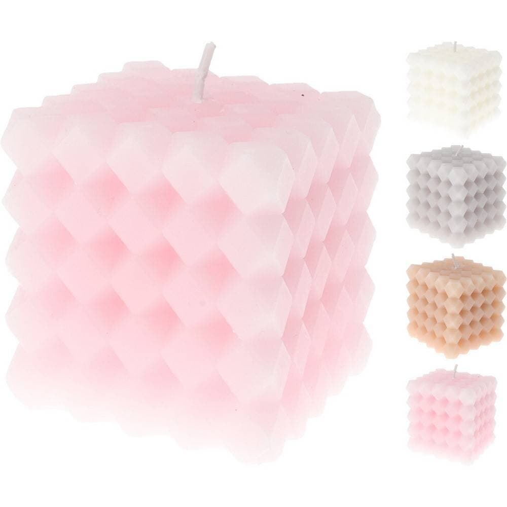 Koopman Candle Square 6X6Cm 4Ass