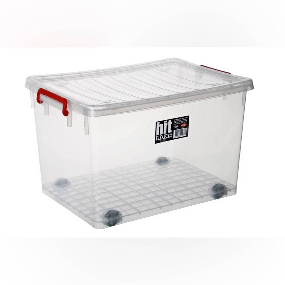Hit Box Wheelled Storage Box ( Transparent ) No : 25