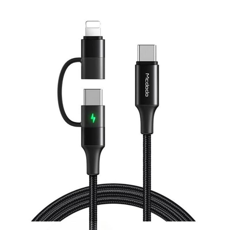 McDodo 2-in-1 Type C to Type C - Lightning Quick Charge Cable - CA-7120 (Black)