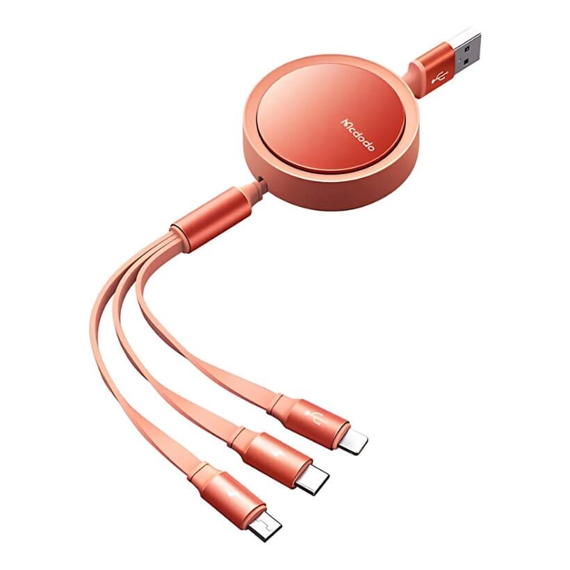 McDodo 3-in-1 USB Cable - CA-7252 (Orange)
