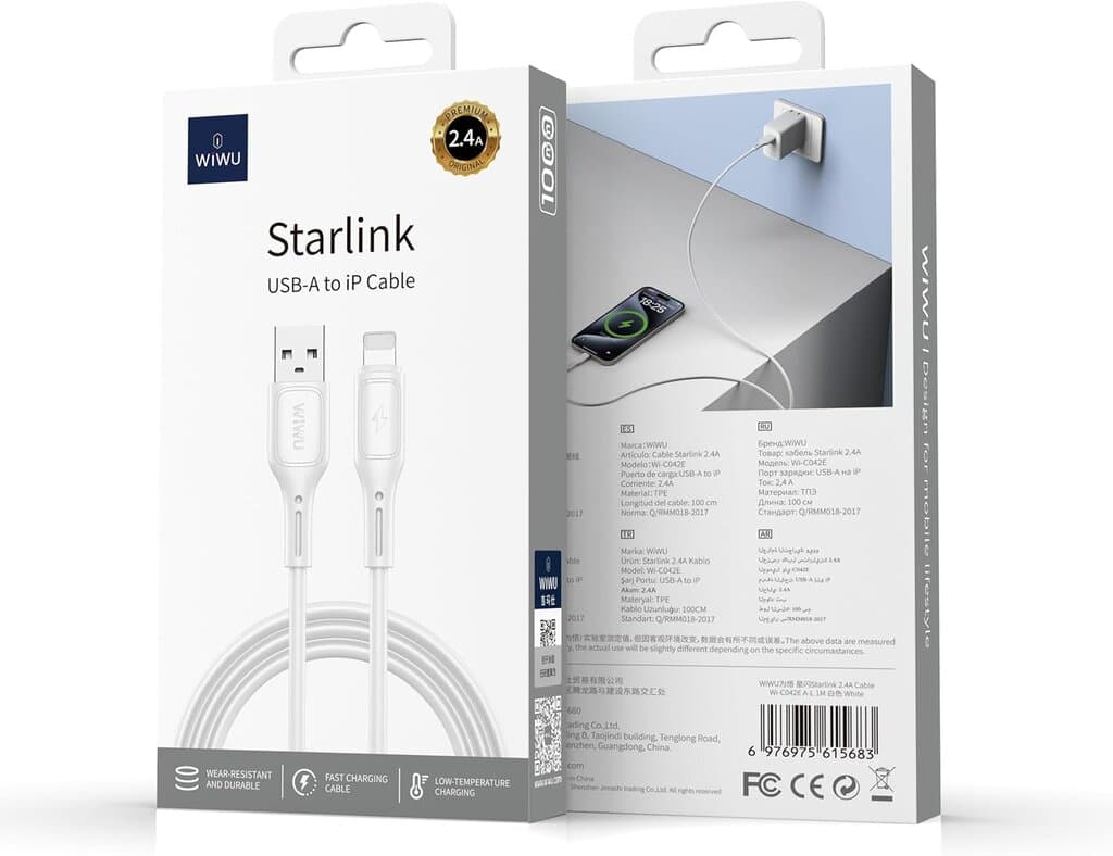 WIWU StarLink Cable - Wi-C042E A-L (White) 3