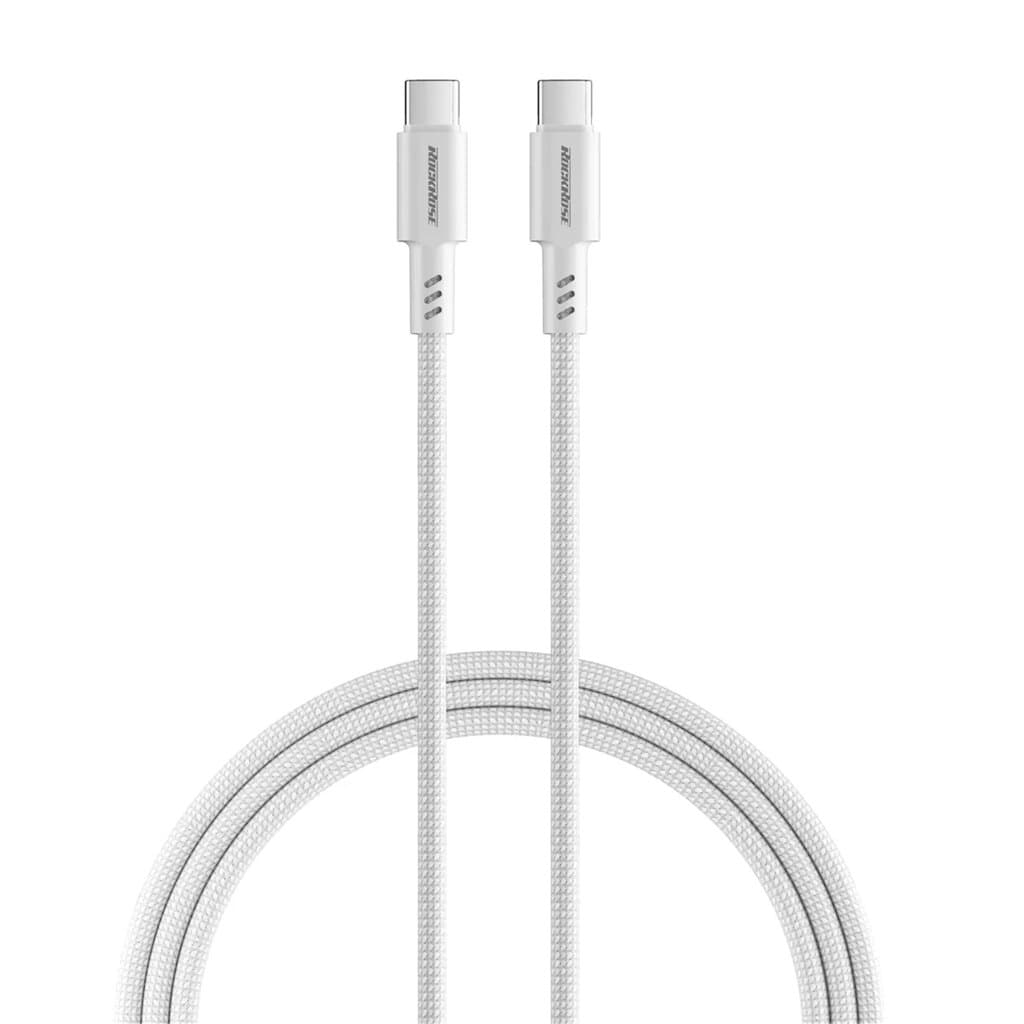 RockRose Charging and Data Sync Cable USB-C to USB-C - RRCS22CCP (White)