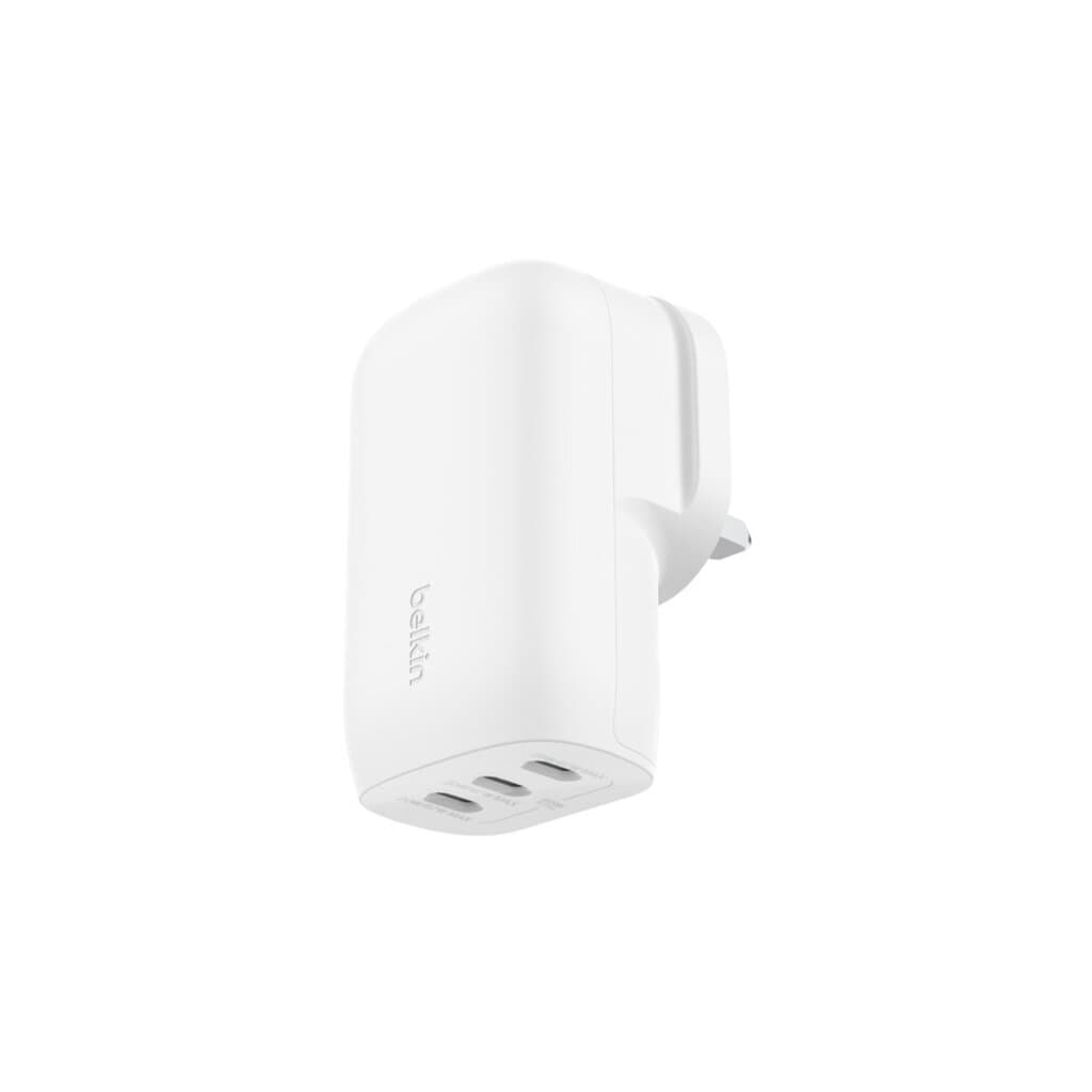 Belkin 3-Port USB-C Wall Charger with PPS 67W with USB-C to USB-C Cable - WCC002my2MWH-B6 (White)