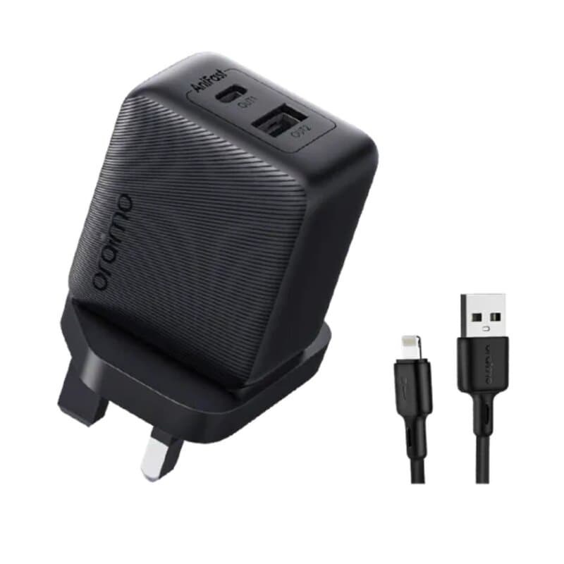 Oraimo 18W Charger - OCW-U83D+L53-Darkgray (Dark Gray)