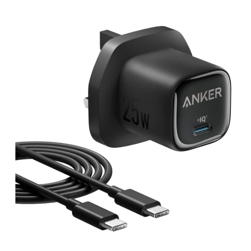 Anker Charger Compact with 5ft USB-C Cable - B2656K11 (Black)