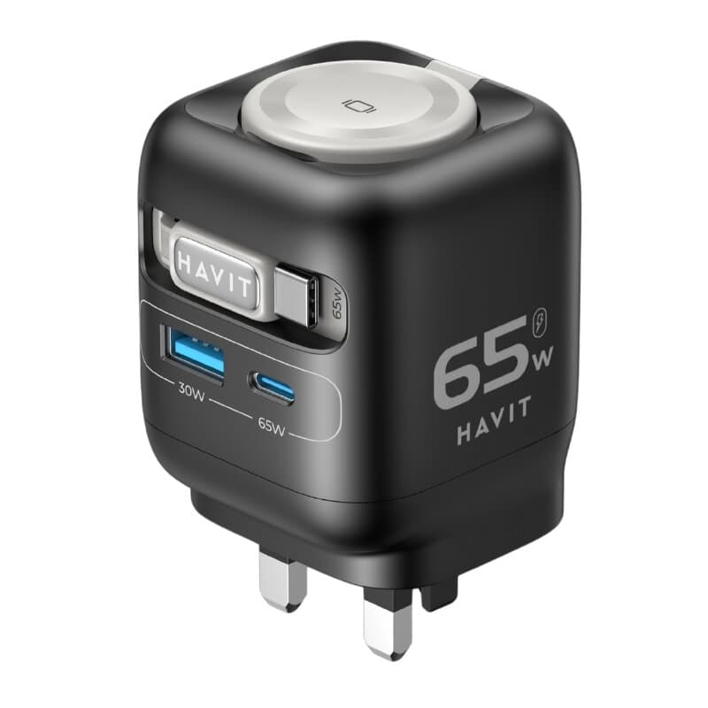 Havit Charger with Stretch Cable - UC252 UK (Black)