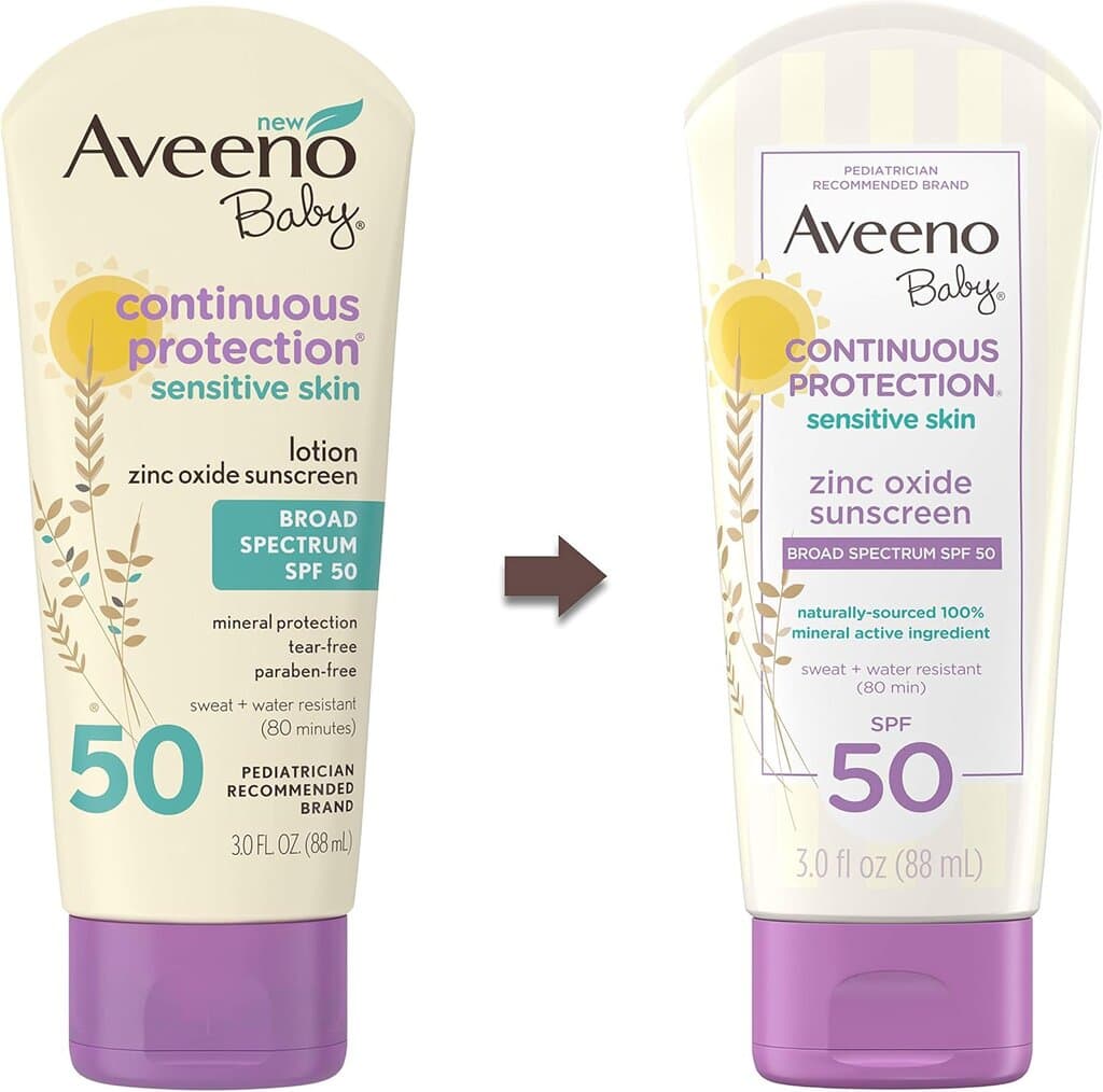 Aveeno Baby Continuous Protection Zinc Oxide Mineral Sunscreen - 3 fl. oz 2